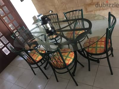 ترابيزة سفرة فورجية ٦ كراسى