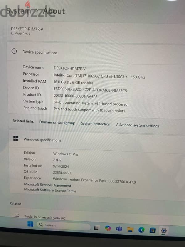 Microsoft surface pro 7 3