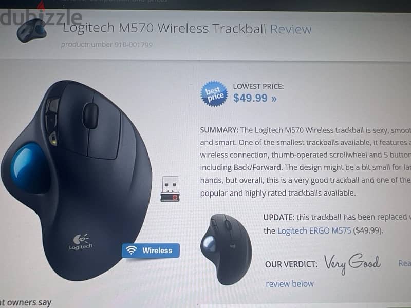 Logitech M570 mouse 4