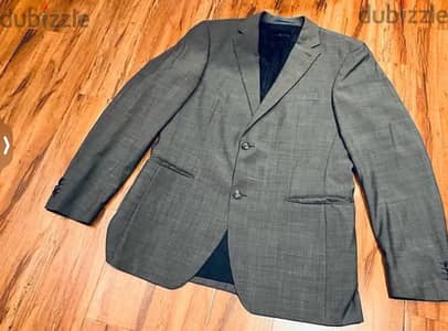 Tommy Hilfiger Mens Modern Fit Button Blazer Jacket, Grey,Size 50
