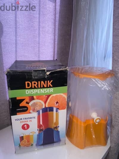 ديسبنسر عصير 3 عيون – لم يستخدم نهائيًا  Triple juice dispenser