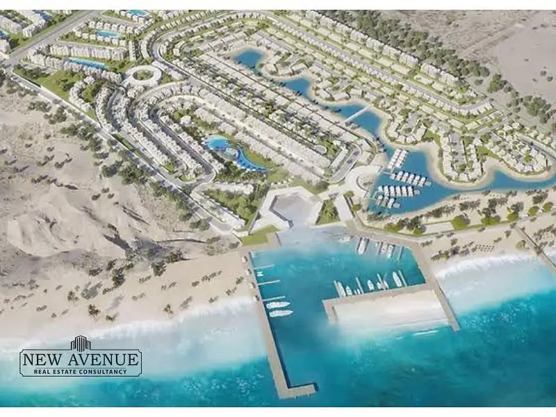 Chalet con vista al mar, totalmente terminado, ubicación privilegiada, entrega en 2027 con pagos a plazos en Salt por Tatweer Misr