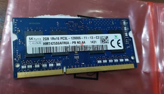 2 Gb DDR3 12800s Laptop RAM SKhynix