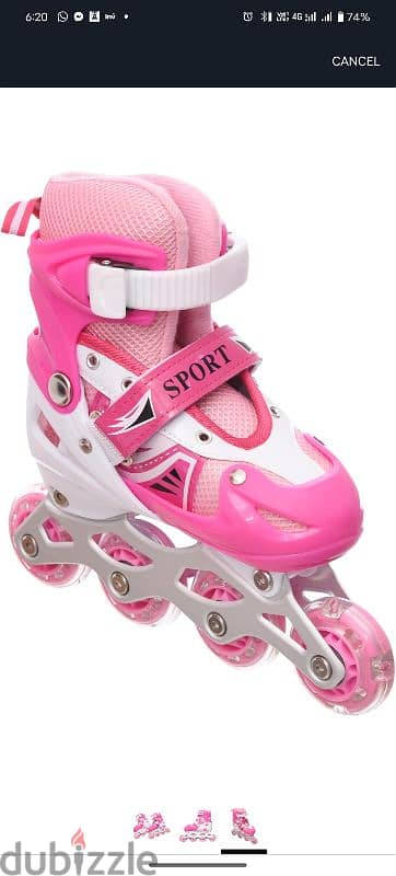 Skates Kids girl pink - size small