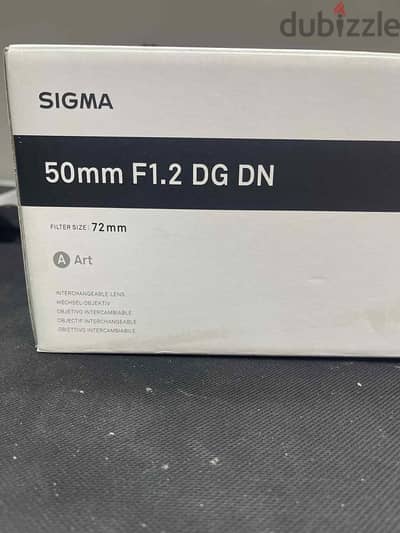 Sigma 50 1.2 for sony