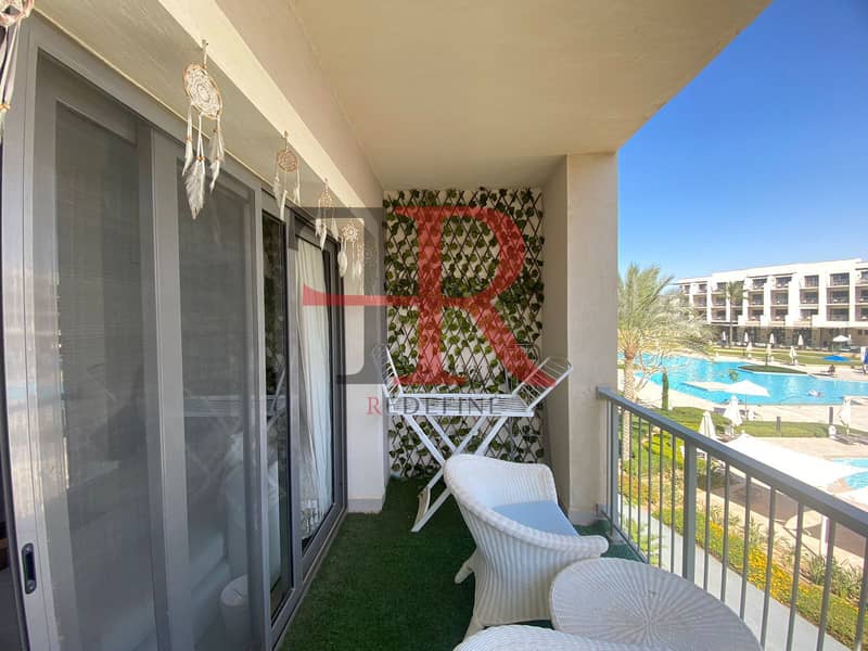 1 Bedrooms 100 sq.M Chalet for rent 13,000 EGP in Marassi, Sidi Abdel Rahman