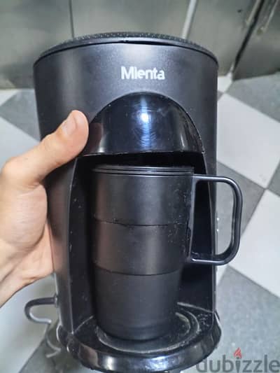 The coffee machine is still new, used for testing.