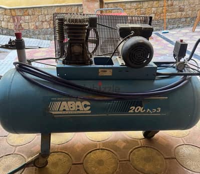 ABAC Italian air compressor 3 horsepower 200 liters