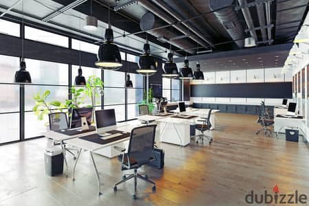 Office Space 200m fully finished   for Rent in Fifth Settlement - new cairo - Near by The AUC  And EDNC Sodic