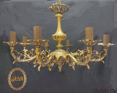 نجفة نحاس موديل العنبة تشطيب عالي الجودة