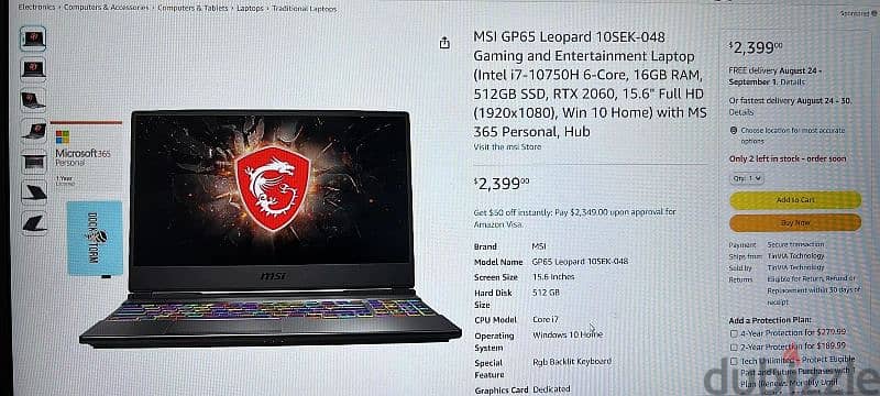 MSI GP65 Leopard Gaming 3