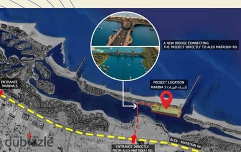 شالية 95م علي لسان الوزراء في مارينا 5 the island أطلالة مباشرة علي البحر و اللاجون مباشرة