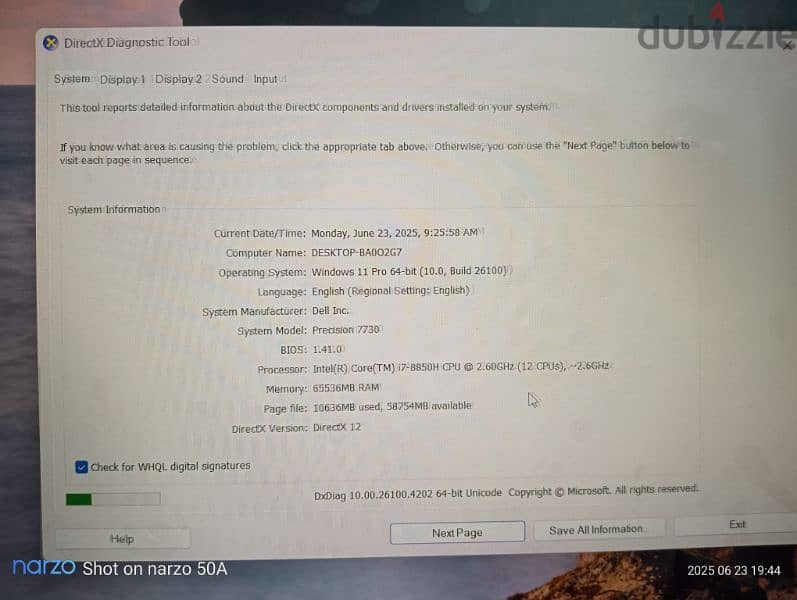 Dell precision 7730 gen 8  core i7 3
