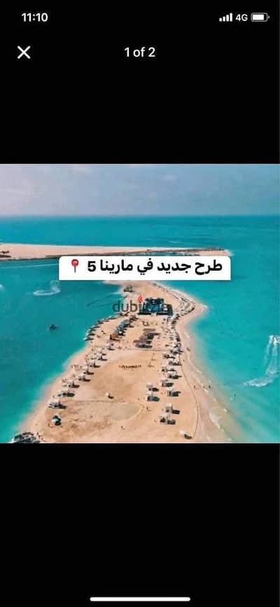 Chalet 60m finished on the sea + the lagoon with a down payment of 700 thousand in Marina 5 Alamein - North Coast