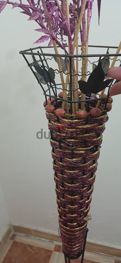 ستاند ورود ديكور ڤورچيه مع خوص ارتفاع 82 سم وعرض 20 سم