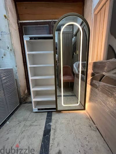 جزامه جرار بمرايه بؤوفايل ليد خشب mdf مقاس 170*60*35 سم