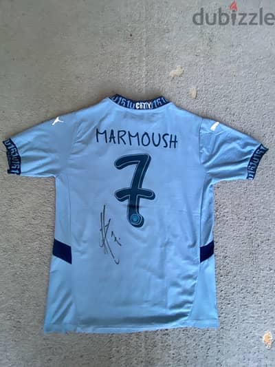 signed Omar marmoush man city T-shirt