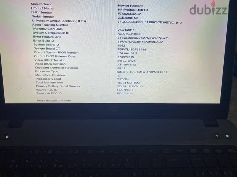 HP PROBOOK 450 G1 2