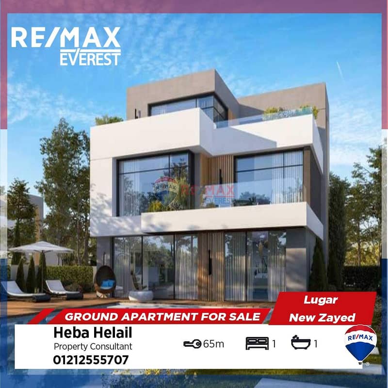 1 Bedrooms 65 sq.M Apartment for sale 3,400,000 EGP in Lugar, Sheikh Zayed