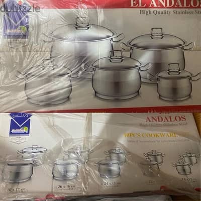 طقم حلل ٥ قطع High Quality Stainless Steel