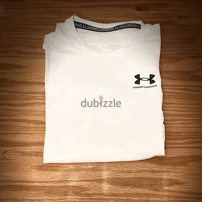 Under Armour White Compression Shirt - Small