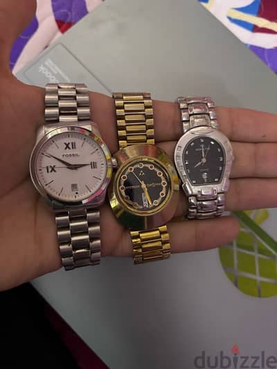 watches fossil and monlyse and fitron ساعات