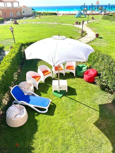 شاليه صف اول بحر رويال بيتش رأس الحكمة مكيف بالكامل جديد تشطيب سوبر