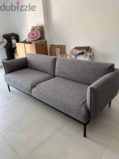 dark grey ikea sofa