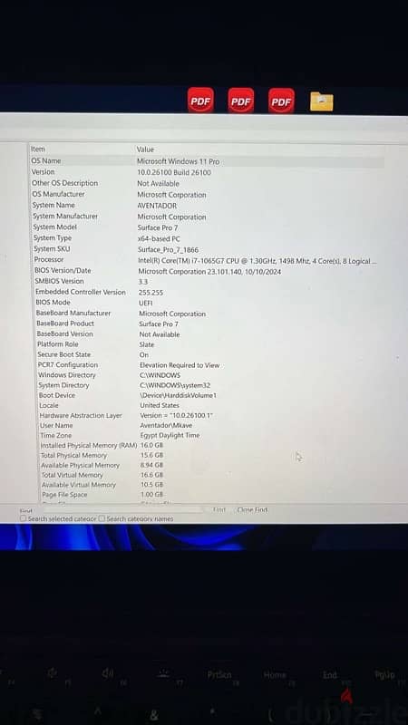 Microsoft surface pro 7 i7 3