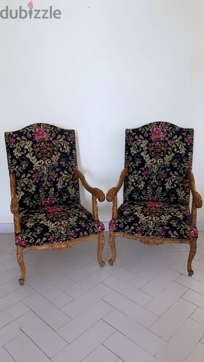 2 Arm Chairs Louis XIV