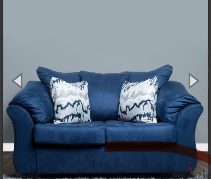 Navy blue sofa set 1