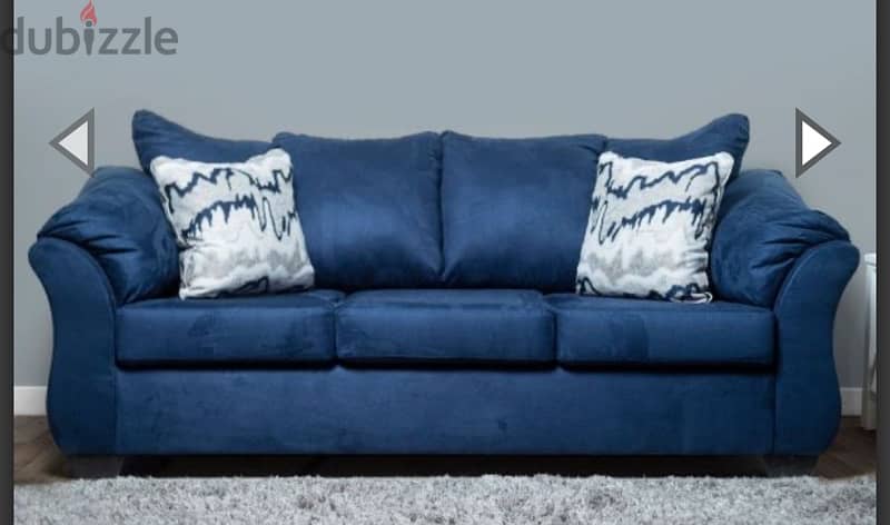Navy blue sofa set 2