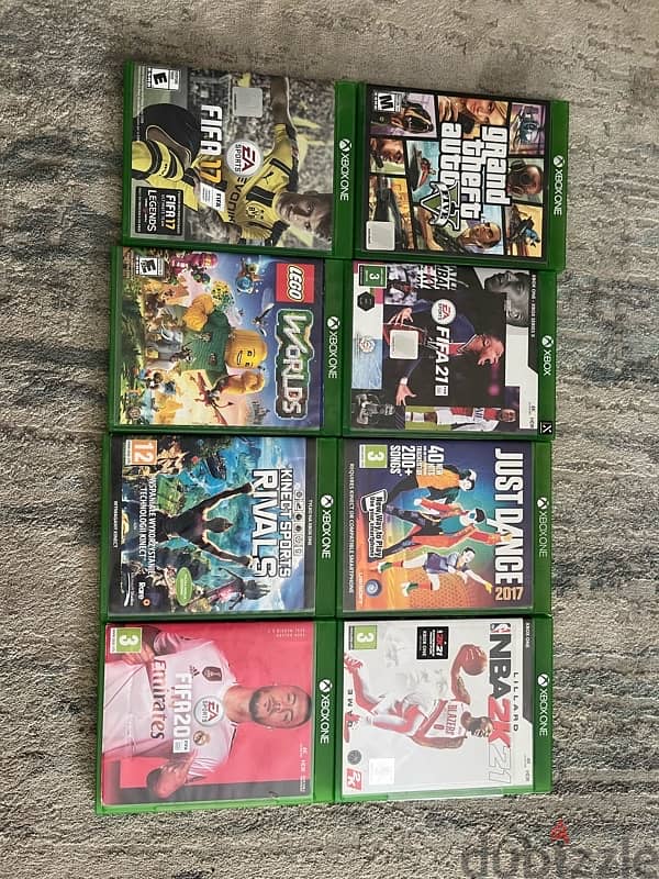 Xbox One + 2 controllers + Kinect+ 8 games 1