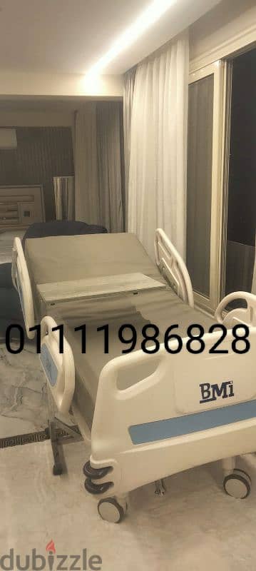 سرير طبى  متحرك للإيجار الشهري بالمنزل جديدة قوي منوع