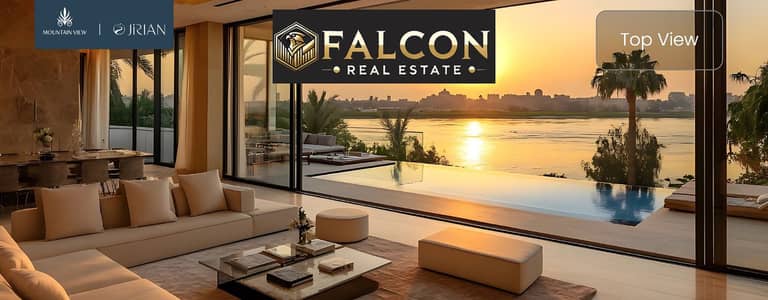 For sale, a fully finished townhouse villa at the first offering price on the banks of the Nile from Mountain View