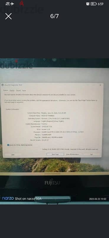fujitsu t726 core i7 6th 3