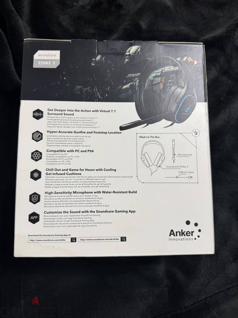 Anker Soundcore Strike 3 Virtual 7.1 Gaming Headset / A3830011 1