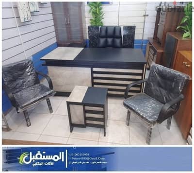 مكتب مدير مودرن 180 سم بالسايد الجانبى وترابيزة ضيافة