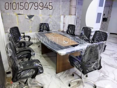ترابيزة اجتماعات ترابيزة ميتنج خشب mdf اسباني متينة ومحملة مقاس ٢٤٠ سم