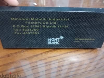 قلم MONT BLANC اصلي بالعلبه و الكارت والضمان  حاجه كده من ايام الزمن