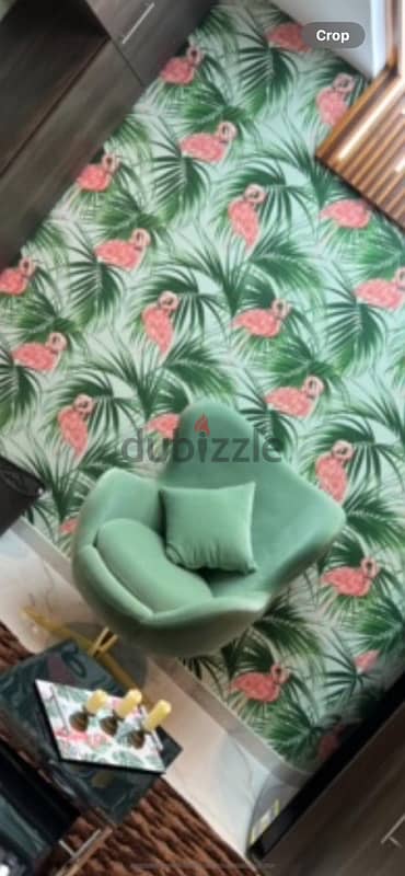 2 XLarge decorative chairs with a rotating base.