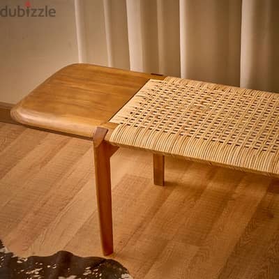 Premium Handmade Tangali Bench – Natural Cane & Pine Wood