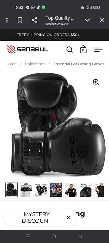boxing gloves مقاس 10 sanabul