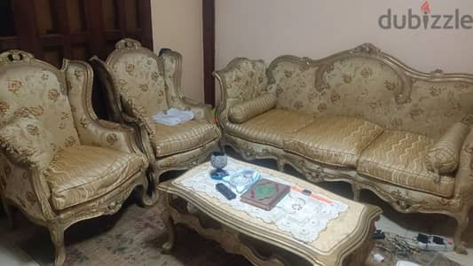 طقم صالون خشب زان