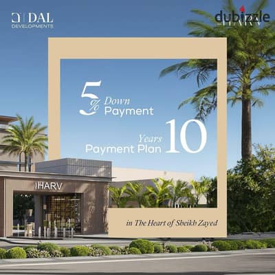 Apartment for sale in Sheikh Zayed, 10-year installments,  the Harv Compound, down payment 300,000