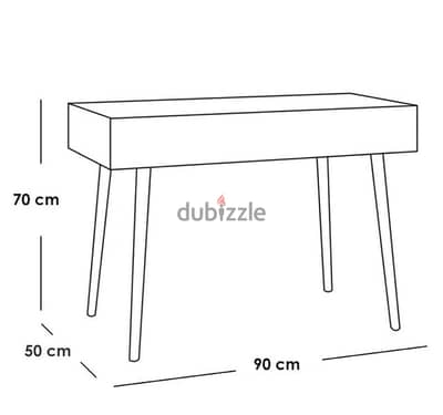 مكتب خشب زان أحمر و ميلامين ماليزي - 70×50×90 سم + ترابيزة هدية