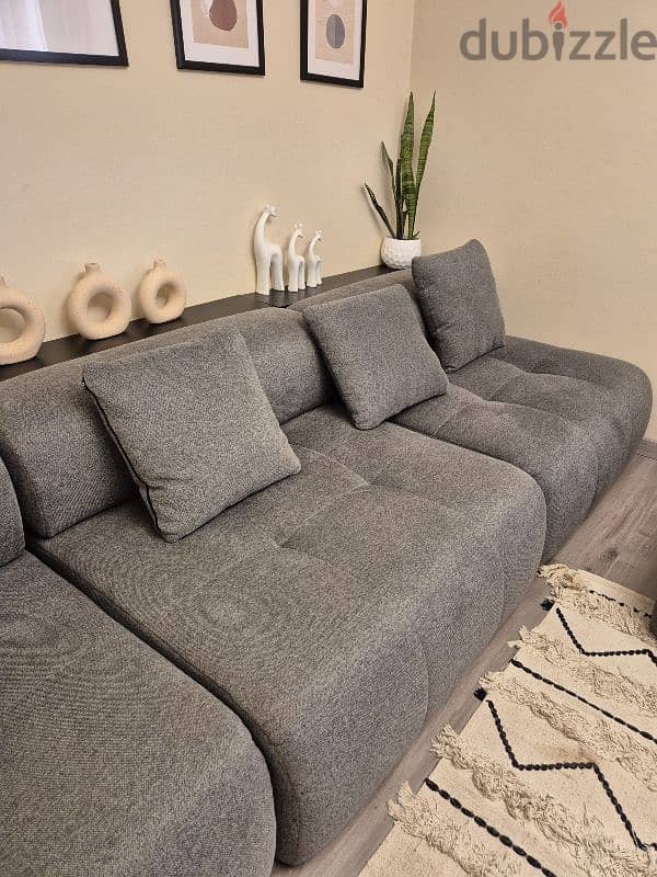 UShape Modern Sofa - Grey 1