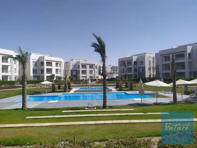 Penthouse for sale with hotel-style furnishing and a prime view overlooking the pool – Amwaj, North Coast.