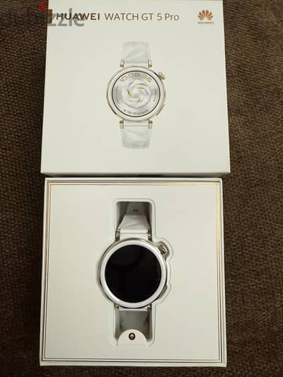 ساعة HUAWEI WATCH GT 5 Pro (مقاس 42mm – أبيض)