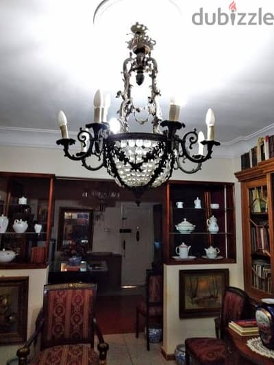 نجفه ( Chandelier ) انتيك " French style " من البرونز والكريستال